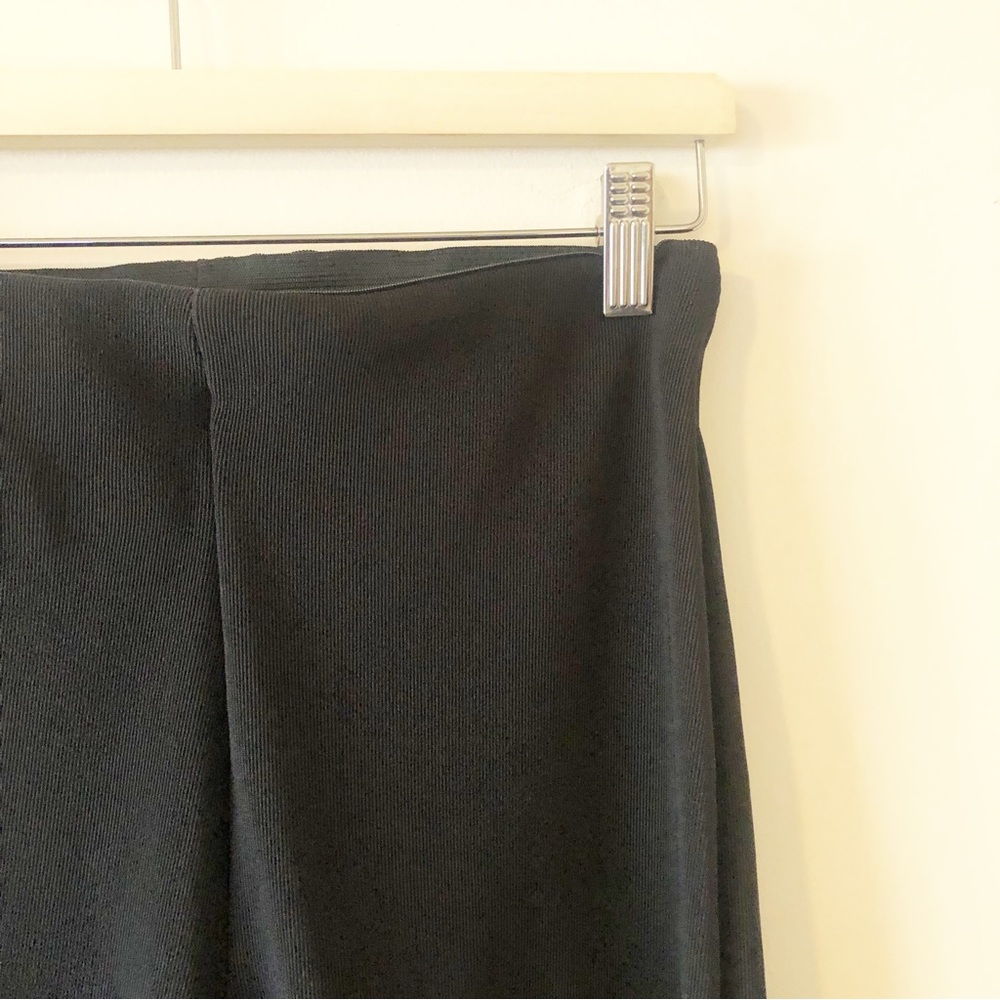ZARA High Rise Full Length Front Slit Ribbed Legging Pants Blogger Favorites L - Picture 5 of 5